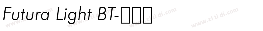 Futura Light BT字体转换